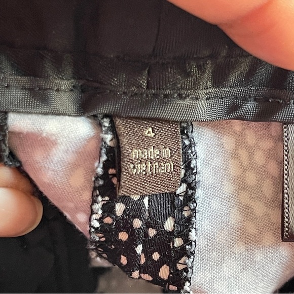 THE LIMITED | Speckled Print Cuffed Cropped Trouser Pants Sz 4 - Picture 6 of 8